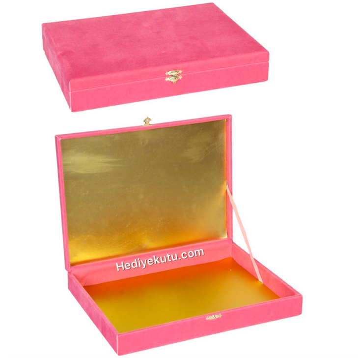 Madlen Çikolata Kutusu, Kalp Şeklinde Kırmızı Çikolata Hediye Kutuları