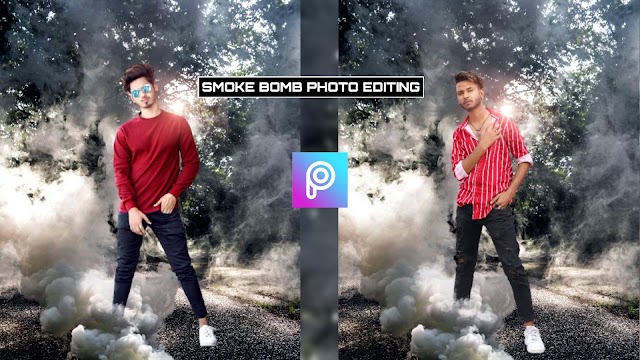 Picsart Smoke Bomb Photo Editing Tutorial | Picsart Photo Editing | Smoke Photo Editing Tutorial
