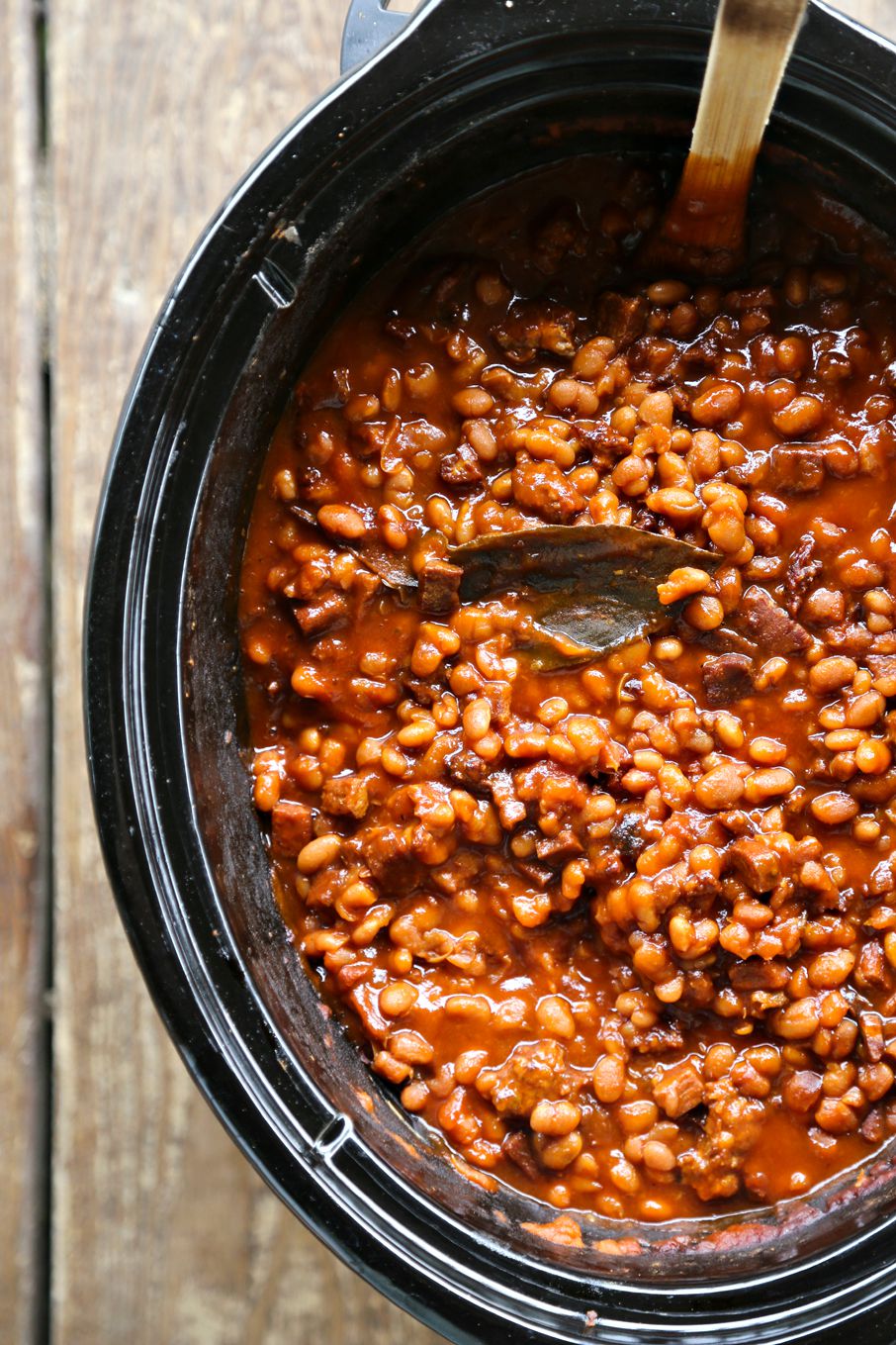 The BEST Slow Cooker Baked Beans from Food Bloggers Slow Cooker or