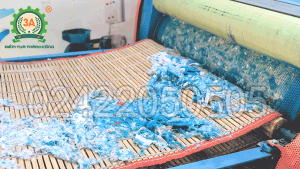 Cửa ra bông sợi của máy nghiền vải vụn thành bông 3A4Kw