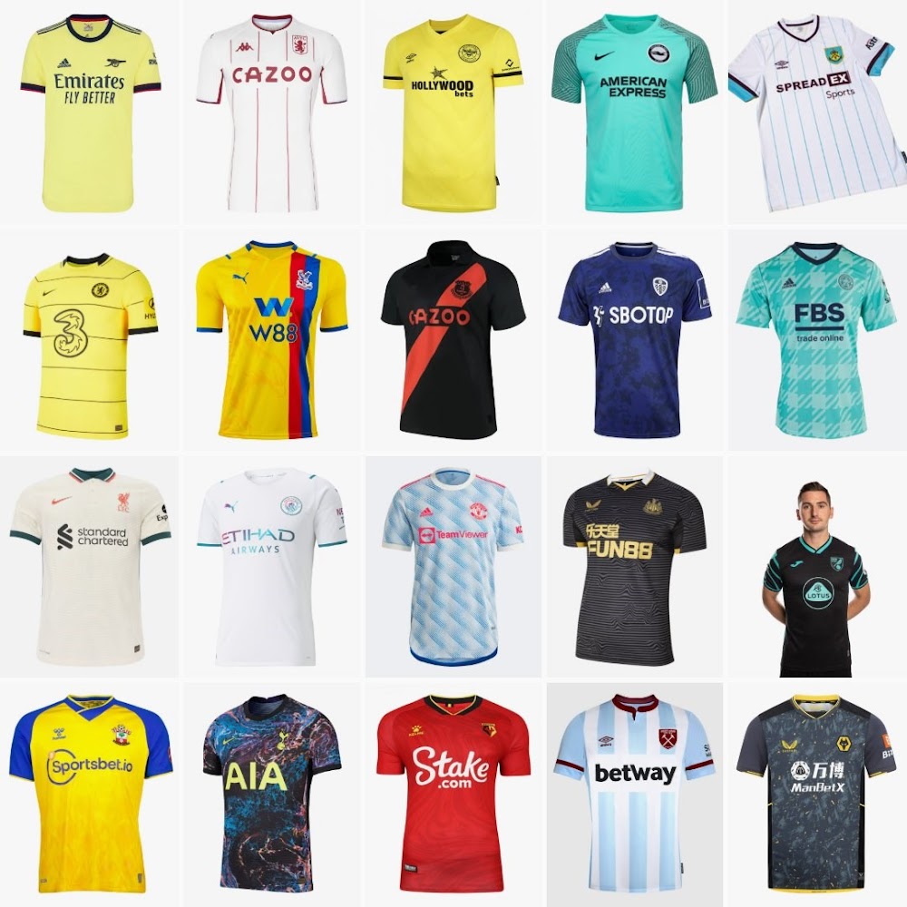 Ranking all Premier League 2021-22 Away Kits - Footy Headlines