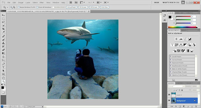 Cara Edit Foto Ikan Melayang di Atas Langit Menggunakan Photoshop