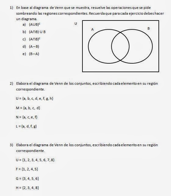 math4u: Ejercicios de Diagramas de Venn