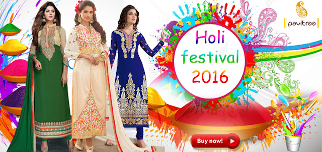 Holi Festival Special Colorful Saree Salwar Suit Dresses Kurtis lehenga Choli online Shopping with Lowest Prices at pavitraa.in