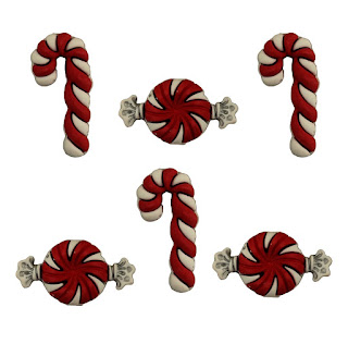 Candy Cane Buttons