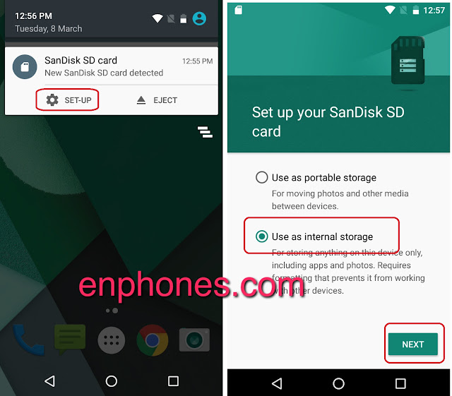 Setup SD Card as Internal Storage on Android without Root