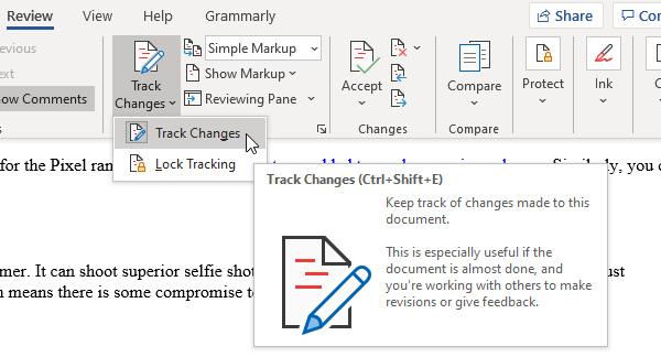 Review-functie om wijzigingen in Word-documenten bij te houden