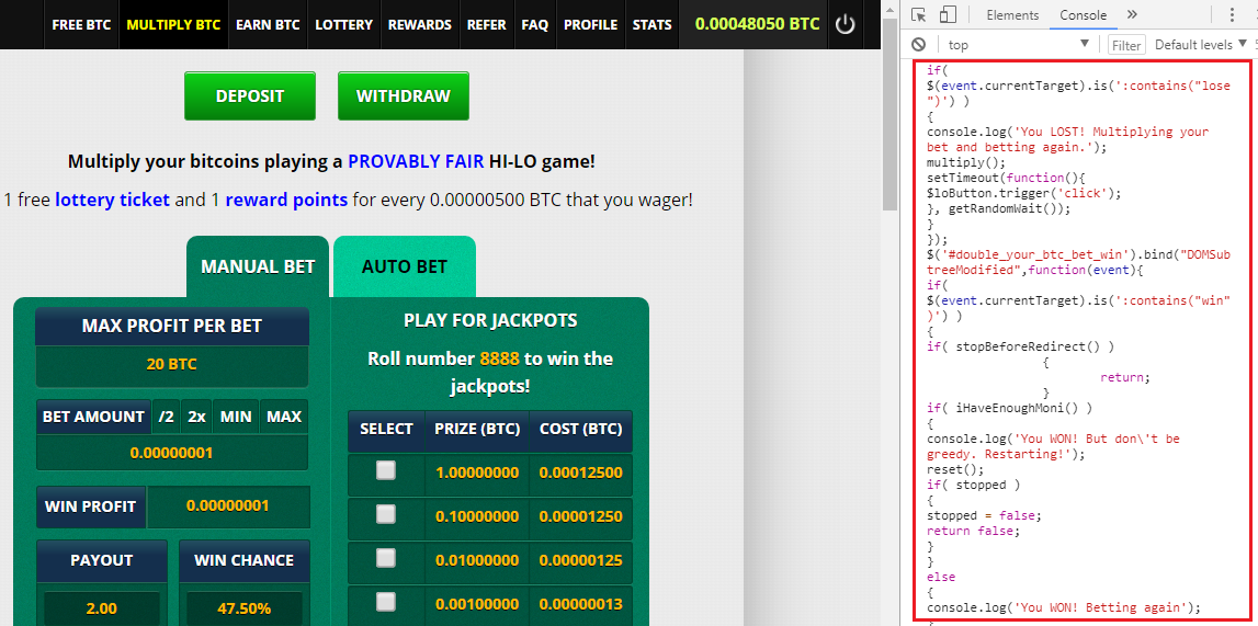 cara bermain btc klik