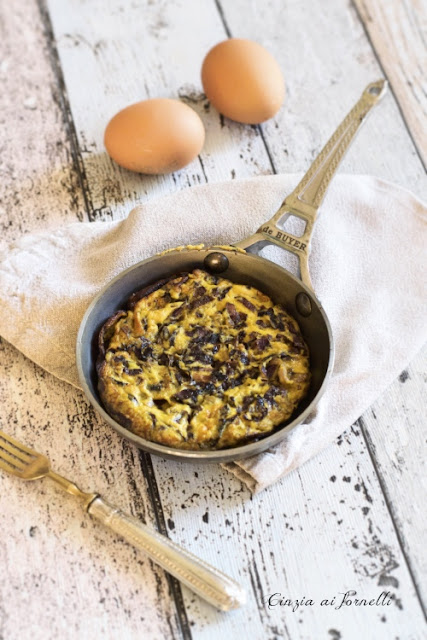 frittata radicchio rosso e pecorino bimby