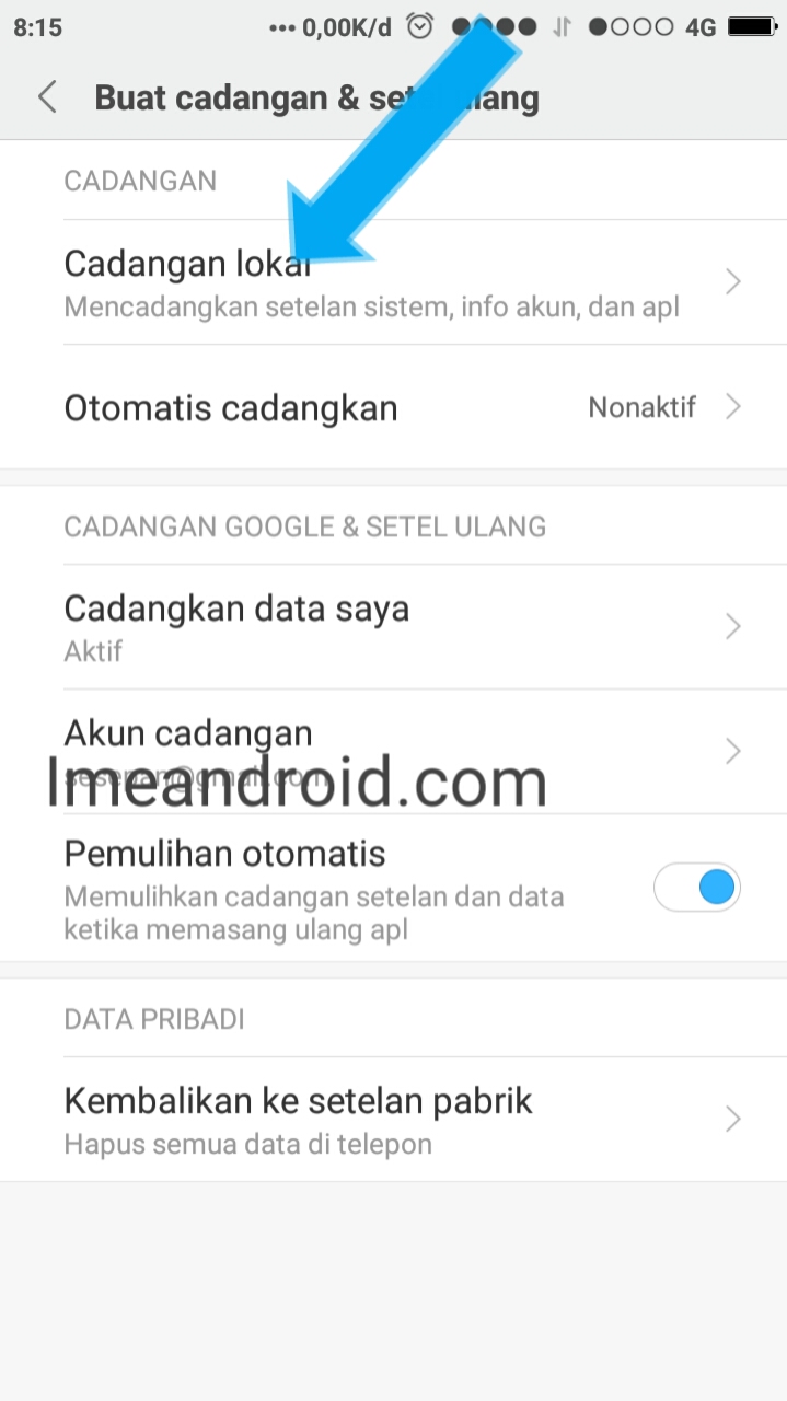 Cara backup data xiaomi tanpa apliksai