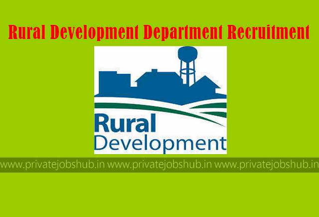 Rural Development Department Recruitment Rural Development Department Recruitment