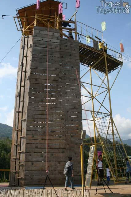 wall climb rappel zipline