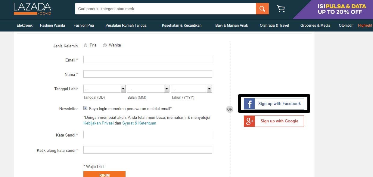 Cara daftar Lazada dalam satu sentuhan - Maraska