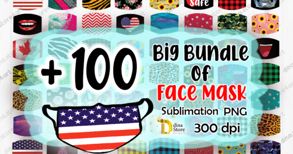 Download Bundle Of Face Mask Sublimation PSD Mockup Templates