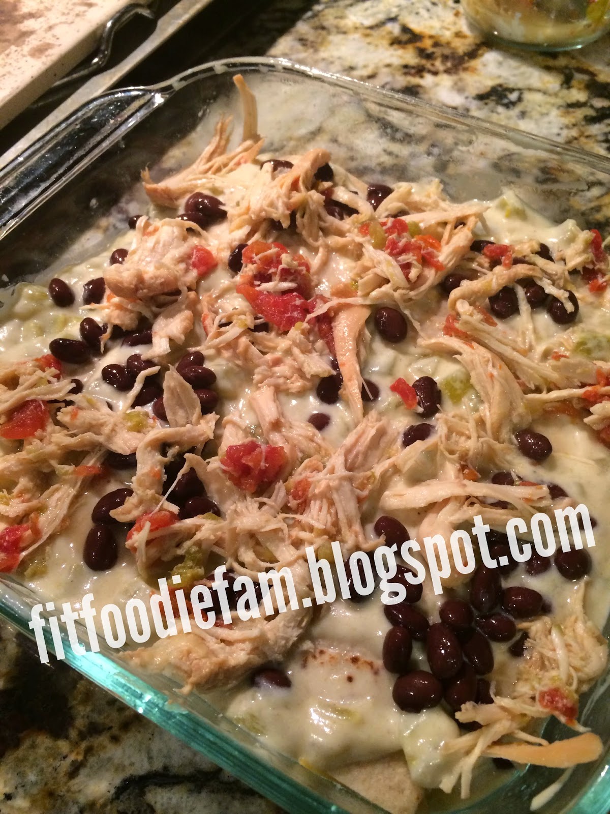 Fit Foodie Fam Healthy Chicken Enchilada Stack