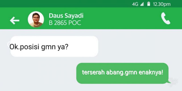 Pikiran Ngeres Jangan Baca, Chat Kocak Driver Ojol yang Bikin Gagal Fokus Pikiran Ngeres Jangan Baca, Chat Kocak Driver Ojol yang Bikin Gagal Fokus
