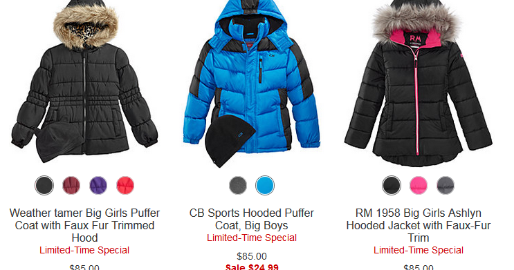macys girls coats