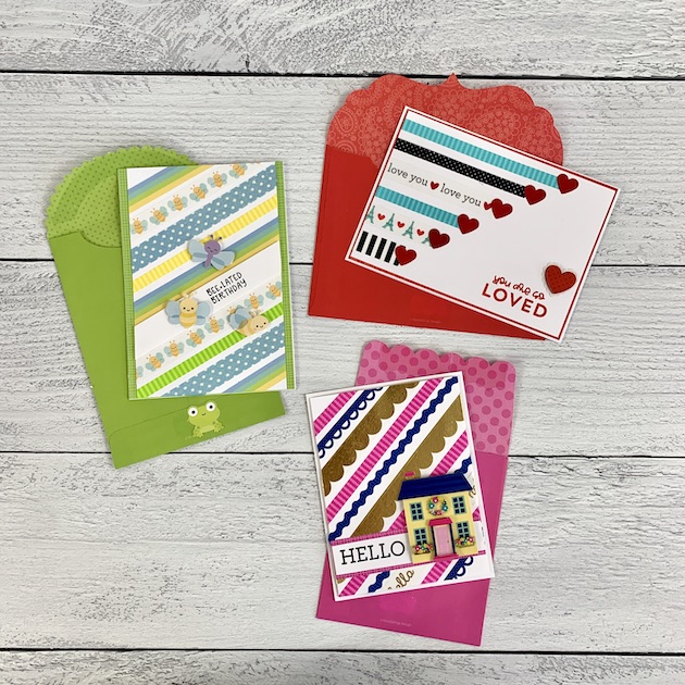 Artsy Albums Scrapbook Album and Page Layout Kits by Traci Penrod: Washi  Tape Greeting Cards