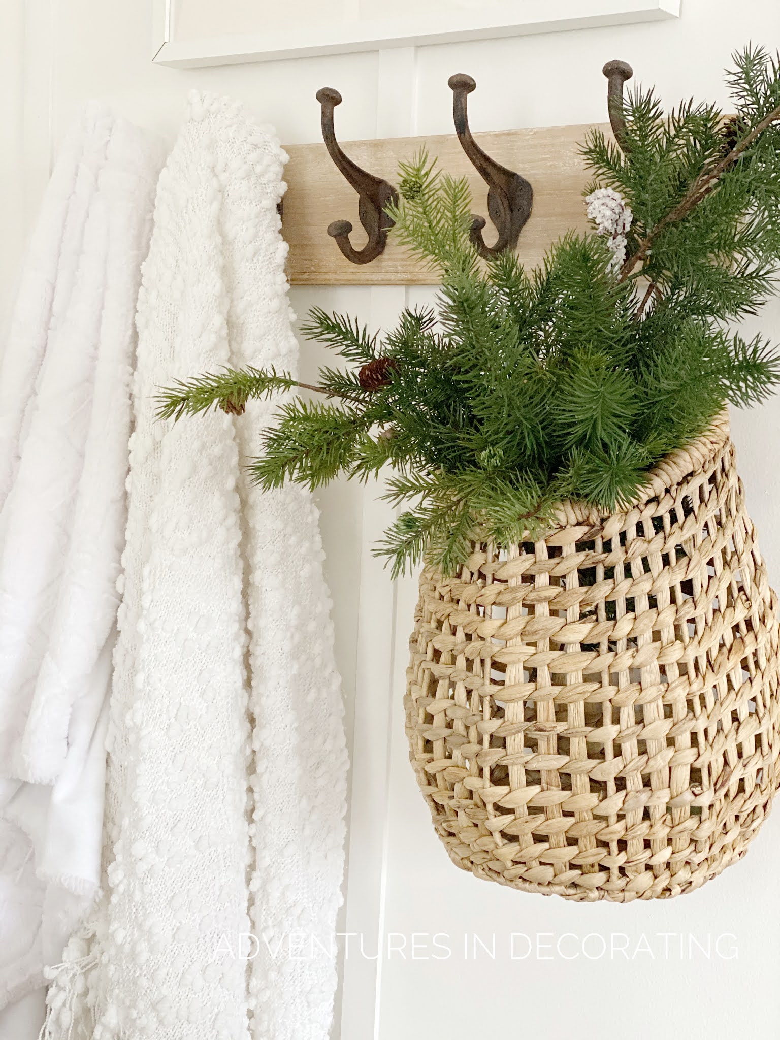 Adventures in Decorating Winter Decor in the Living Room