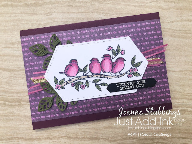 Jo's Stamping Spot - Just Add Ink Challenge #474 using Free As A Bird stamp set by Stampin' Up!
