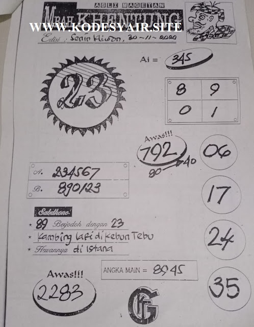 Kode Syair Sgp 30 November 2020 Angka Jitu 2d Prediksi Top 2d