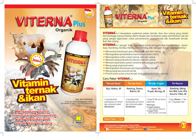 VITERNA PLUS - Vitamin Ternak Organik Untuk Ayam, Sapi, Kambing, Ikan, Dll