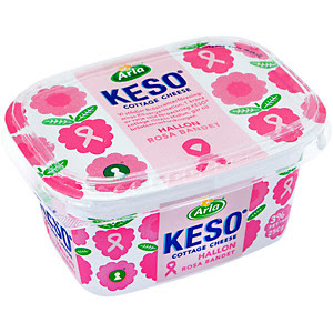 kesohallon - Rosa dygnet och Arlas hallonkeso