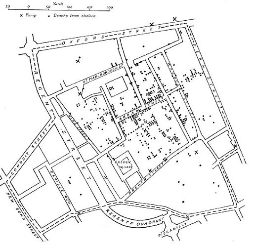 Infection Landscapes: Cholera