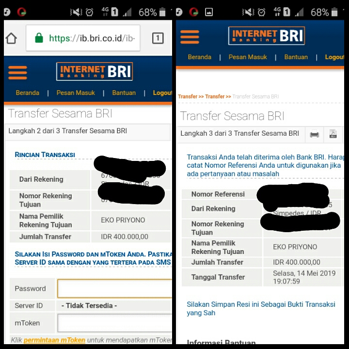 cara transfer internet banking bri di android cara transfer internet banking bri di android