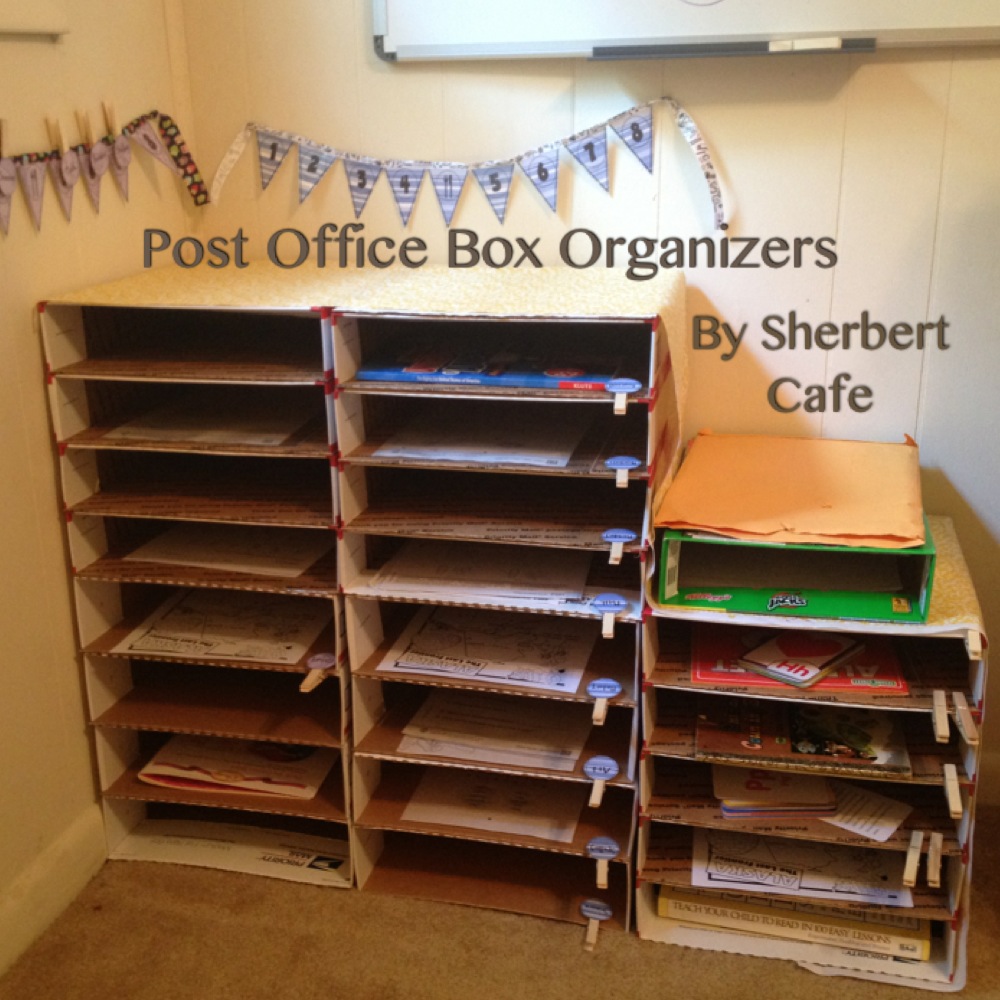 Sherbert Cafe How I Work Box and Post Office Organizing