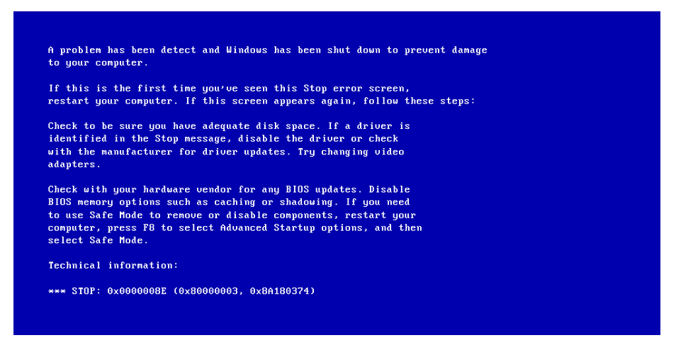 حل-مشكلة-الشاشة-الزرقاء-0x0000008E-KERNEL-Mode-Exception-Not-Handled