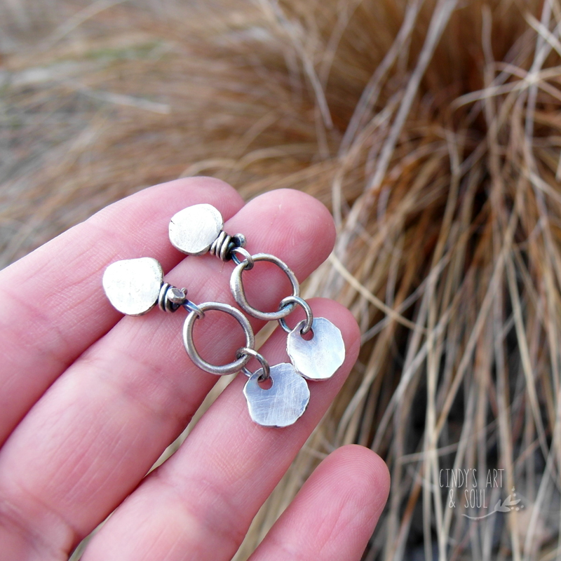 Earrings Everyday Raw Silver Post Stud Earrings