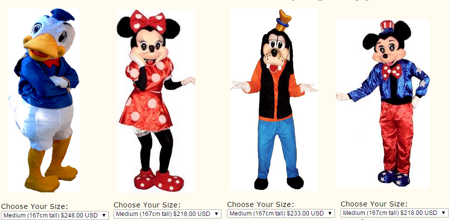 Cartoon Character Costumes: Magnificent fancy dress costumes that can