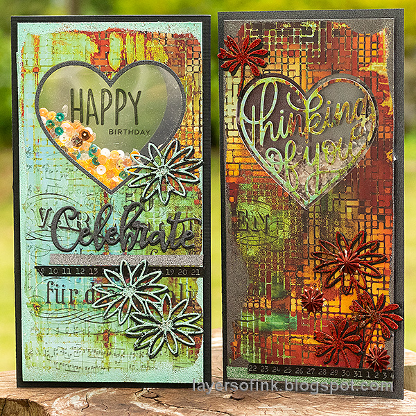 Layers of ink - Heart Shaker Cards Tutorial by Anna-Karin Evaldsson. Layers of ink - Heart Shaker Cards Tutorial by Anna-Karin Evaldsson.