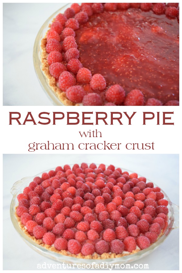 Fresh Raspberry Pie with Graham Cracker Crust - Adventures of a DIY Mom