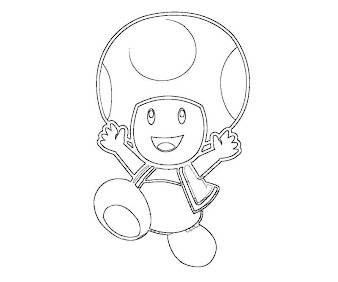 #1 Toad Coloring Page