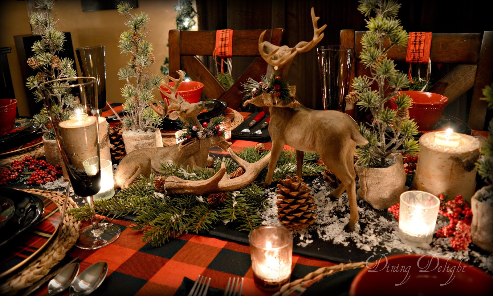 Dining Delight Canadian Lodge Inspired Christmas Tablescape