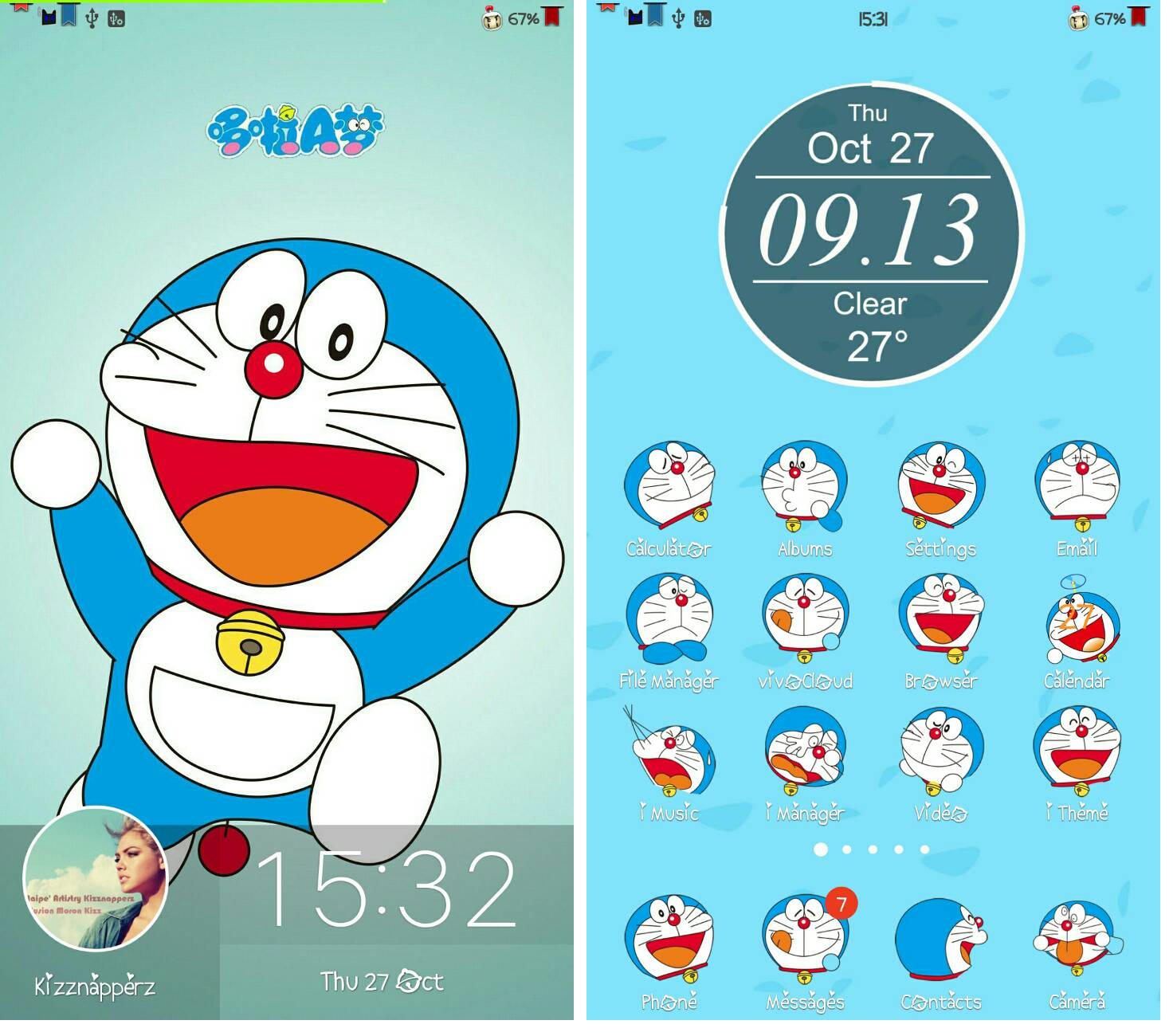 Download Tema Doraemon Untuk HP Vivo