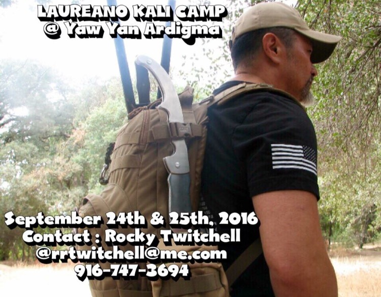 Event Laureano Kali Camp, Rancho Cordova, CA Sep2425