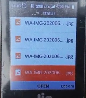 Jio Phone में WhatsApp Status के Video Photo Gallery में Save कैसे करें, jio mobile phone whatsapp status video & photo gallery me save kare