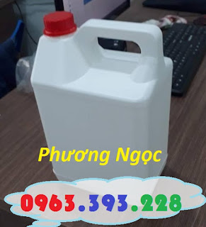 Can nhựa 5 Lít, can đựng hóa chất, can nhựa HDPE nguyên sinh 5L6