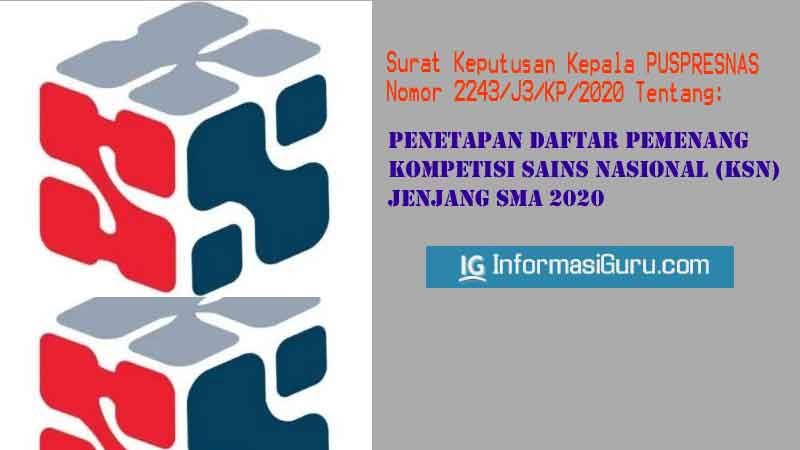 List Nama Pemenang Ksn Sma Tahun 2020 I Pdf Informasiguru Com