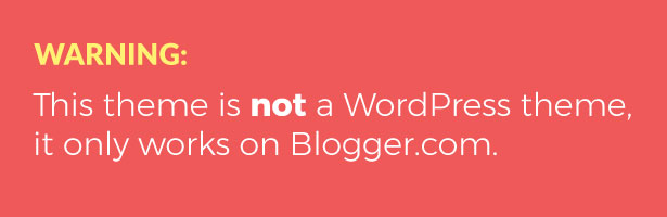 Warning, this is not a WordPress theme