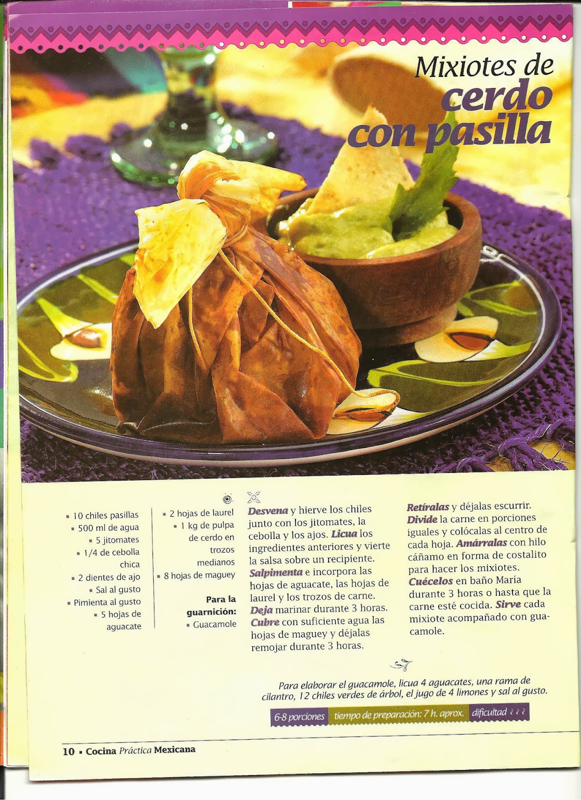 Bordado Fantasia Marimur Recetas Como Hacer Mixiotes De Pollo De