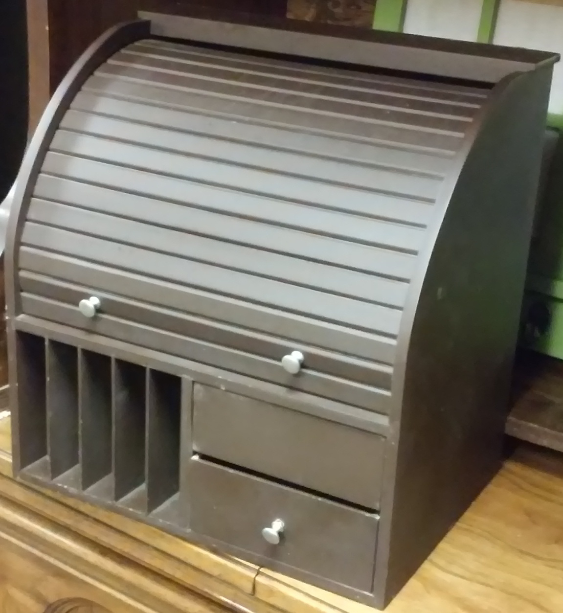 UHURU FURNITURE & COLLECTIBLES SOLD Espresso Desk Organizer 15