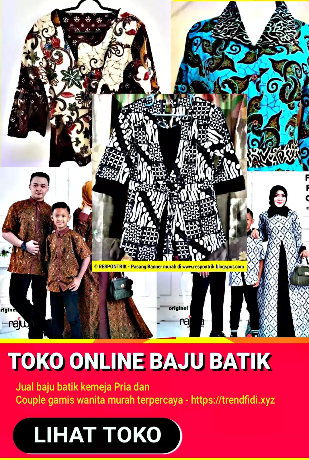  Jual  Baju  Batik Online Murah Batik Couple kantor 
