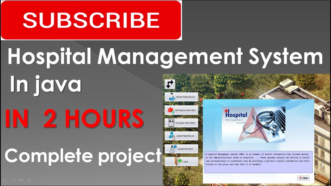 Hospital Management System in java (JFrame,Netbeans, Mysql Database ...