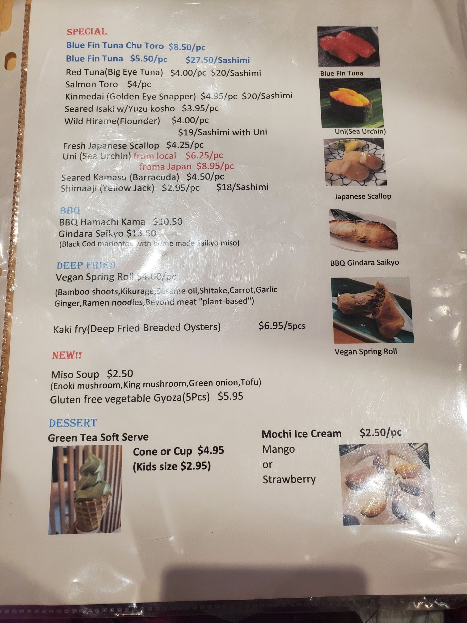 Taka Ramen + Sushi  Menu @Squamish