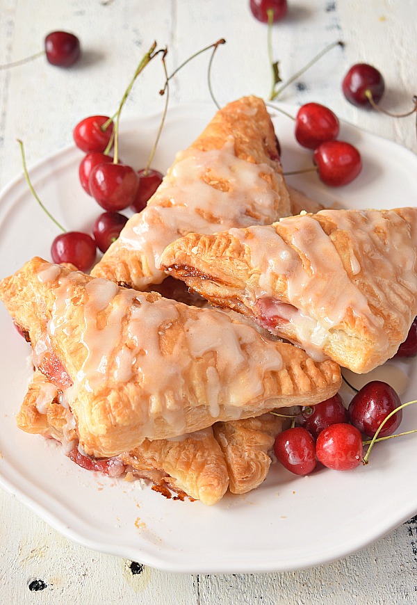 best easy cherry turnovers with puff pastry