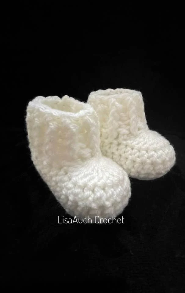 10 minute baby booties crochet pattern